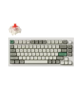 Keychron Q1 Max QMK/VIA (Q1M-P1) Wireless Custom Mechanical Keyboard-Red Switch-Shell White US Layout