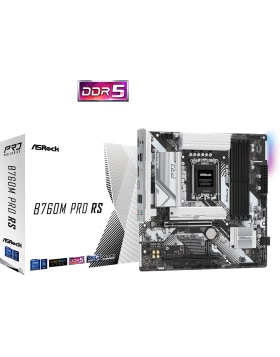 ASROCK MB B760M PRO RS, SOCKET INTEL LGA1700 14th/13th/12th GEN INTEL CPU, CS INTEL B760, 4 DIMM DDR5, HDMI/DP, 2.5 GIGABIT LAN, MICRO-ATX, 3YW